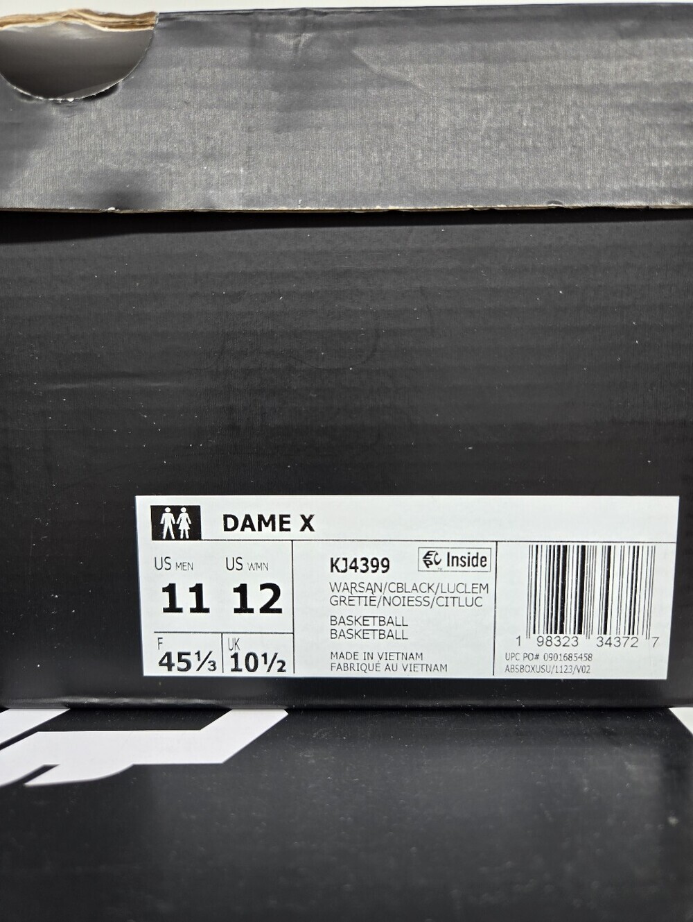 adidas Women's Dame X Warm Sandstone Black Basketball Shoes Size 12 - Picture 8 of 8